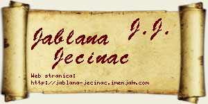 Jablana Ječinac vizit kartica